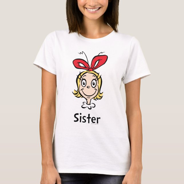 Hur Grinch Stole-jul | Grinch Sister T Shirt (Framsida)
