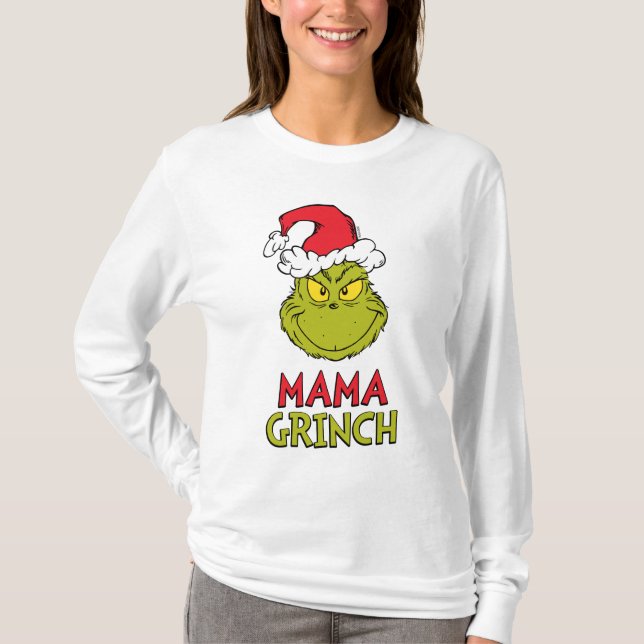 Hur Grinch Stole-jul | Mamma Grinch T Shirt (Framsida)