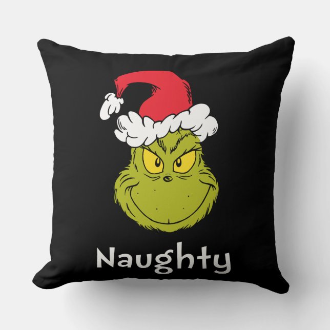 Hur Grinch Stole-jul | Naughty Grinch Kudde (Framsida)