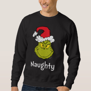 Hur Grinch Stole-jul   Naughty Grinch Lång Ärmad Tröja