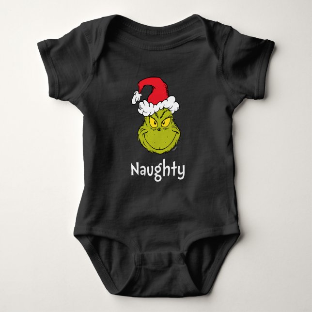 Hur Grinch Stole-jul | Naughty Grinch T Shirt (Framsida)