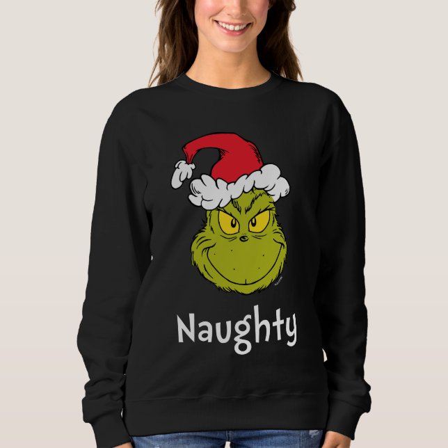 Hur Grinch Stole-jul | Naughty Grinch T Shirt (Framsida)