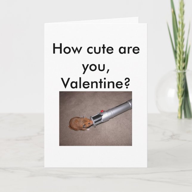 Hur gullig är du? Valentineskort Helgkort (Framsida)