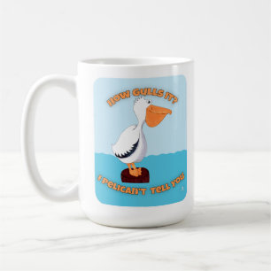 Hur Gulls it Pelican Funny Toon Slogan Kaffemugg
