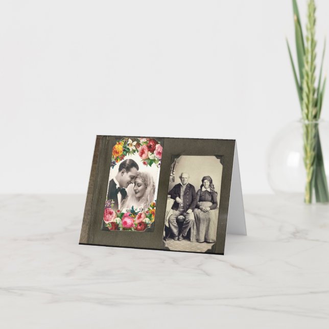 Hur har tiderna förändrats? Lycklig-årsdagen! Kort (Framsida)