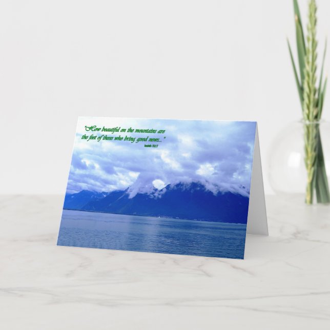 Hur härlig på bergen är foten av kort (Framsida)