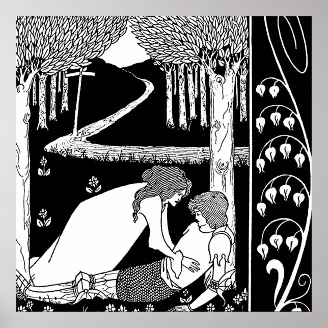 "Hur Herr Lancelot upptäcktes" av Aubrey Beards Poster (Framsidan)