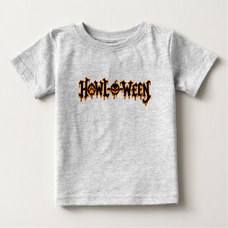 Hur-Howl-oween Halloween Söt Hund Tass Pumpa Spädb T Shirt