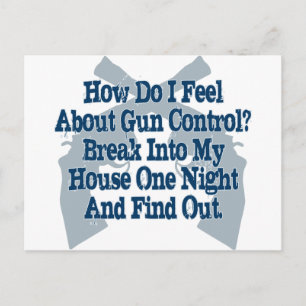 Hur jag känner för Gun Control Vykort