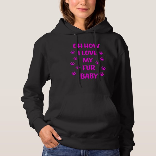 Hur jag Kärlek My Päls Baby T Shirt (Framsida)