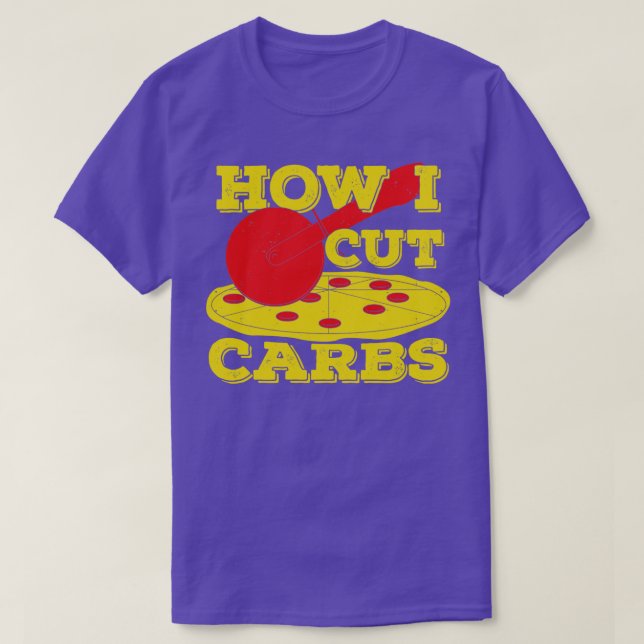 Hur jag klipper Carbs Funny Pepperoni Pizza Älskar T Shirt (Design framsida)