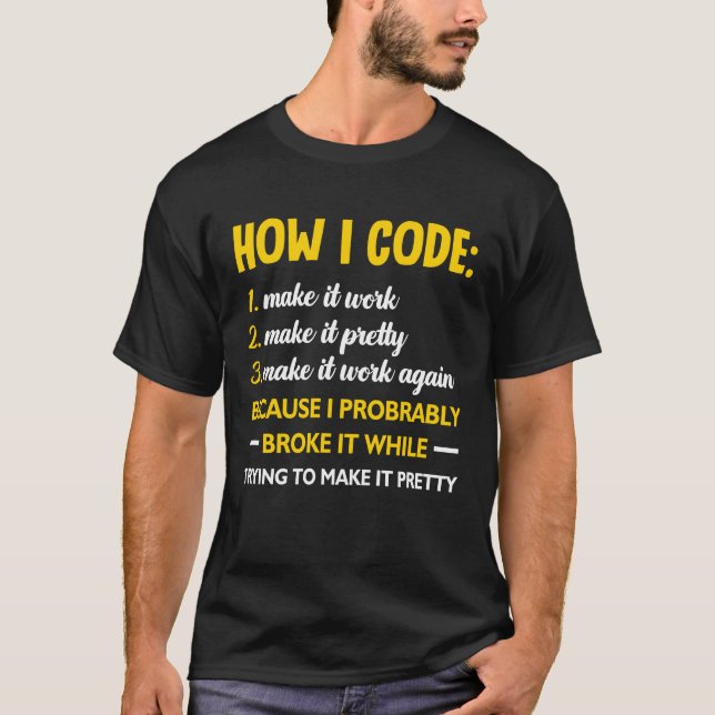 Hur jag kodar Programmerkoder Utvecklare Programme T Shirt (Framsida)