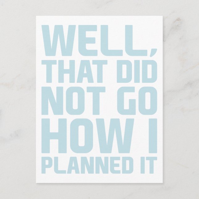 Hur jag planerade det vykort (Framsida)