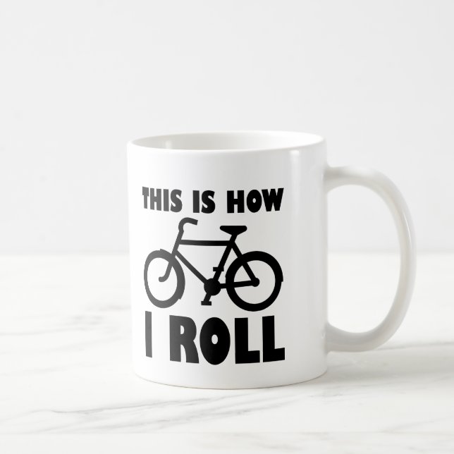 Hur jag Roll Bike Funny Mug Kaffemugg (Höger)