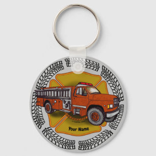 Hur jag roll Firelångtrucksbrandkedjor Nyckelring