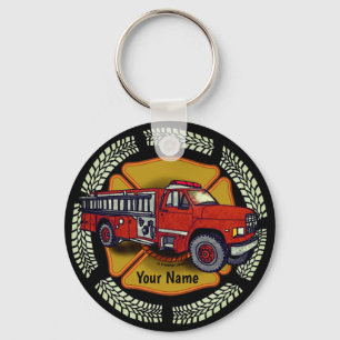 Hur jag roll Firelångtrucksbrandkedjor Nyckelring