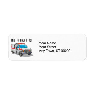 Hur jag rullar Ambulance Returadress Etikett