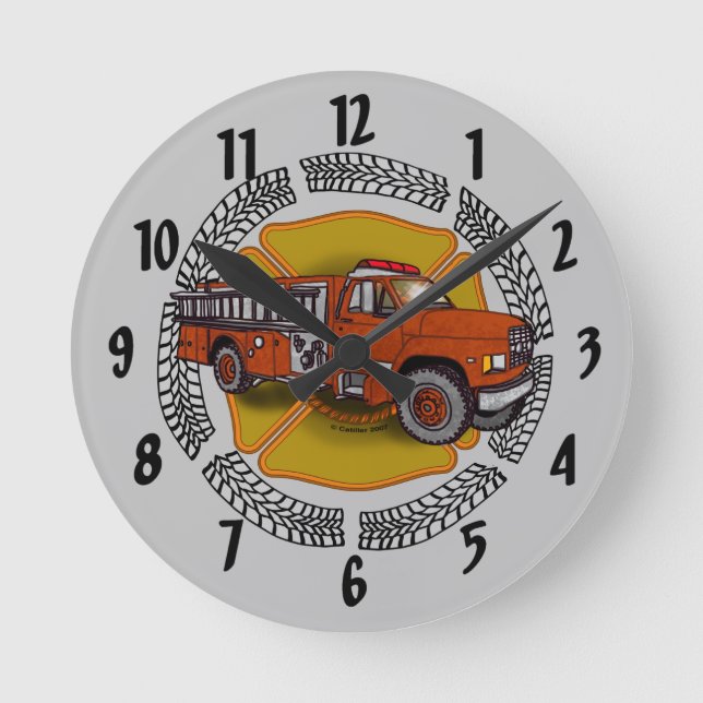 Hur jag rullar brandsläckarklockan rund klocka (Framsida)