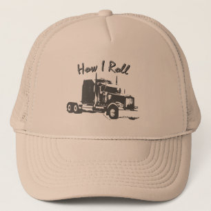 Hur jag rullar, kopplar ihop lastbilsförare locke truckerkeps