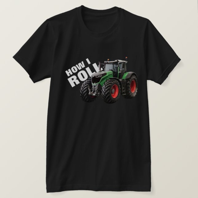 "Hur jag rullar med Grönt Farm Tractor" Tröja (Design framsida)