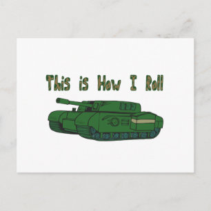 Hur jag rullar (militär Tank) Vykort