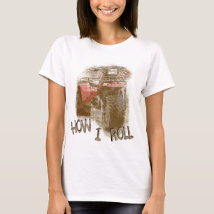 Hur jag rullar - person som drar en skottkärra f t-shirt