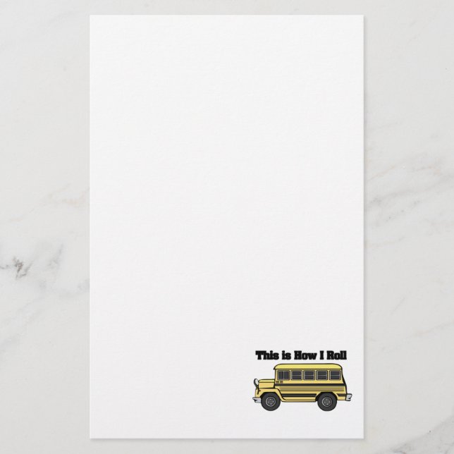 Hur jag rullar (Skolbuss) Brevpapper (Framsida)