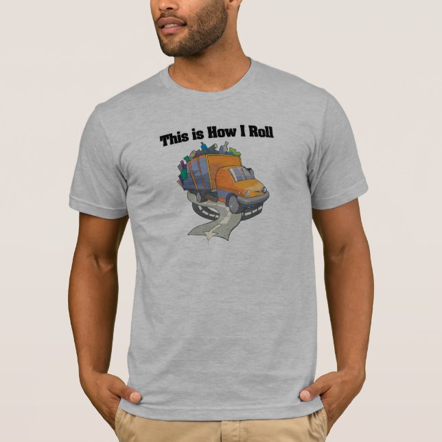 Hur jag rullar (soptruck) t shirt (Framsida)