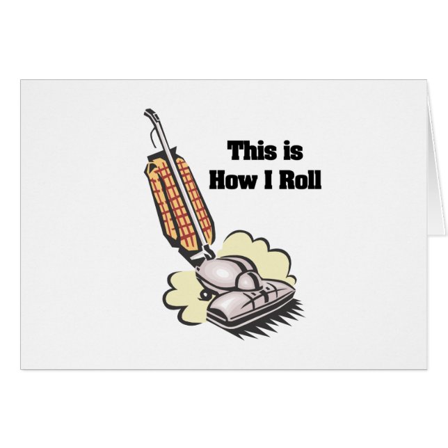 Hur jag rullar (vakuumrenare) hälsningskort (Framsidan Horizontal)