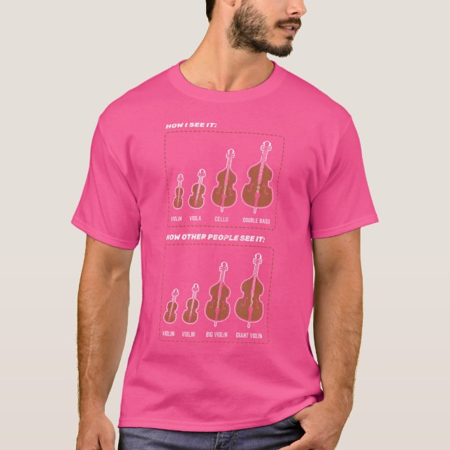 Hur jag ser min cellofiolinorkester cellospelare t shirt (Framsida)
