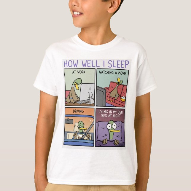 Hur jag sovar t-shirt (Framsida)