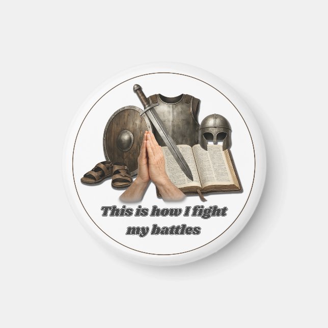 Hur jag utkämpar mina strider magnet (Framsidan)