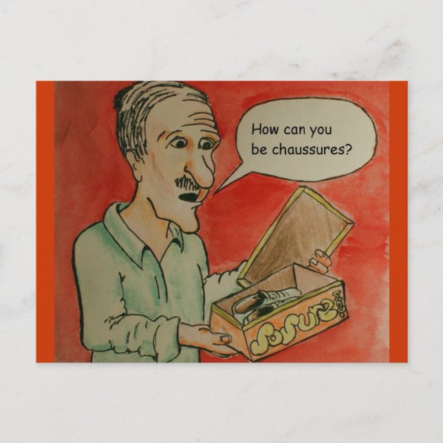 Hur kan du vara schausspån? Vykort (Framsida)