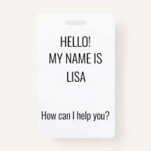 Hur kan jag hjälpa till? Badge