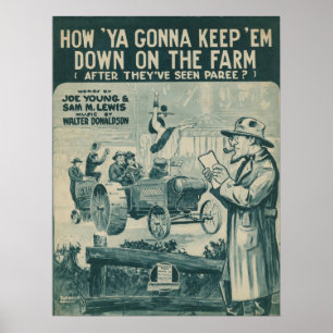 Hur kommer du att Behållan "Em down on the Farm? Poster