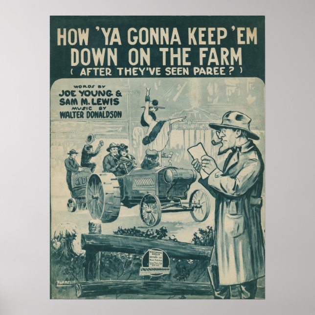Hur kommer du att Behållan "Em down on the Farm? Poster (Framsidan)