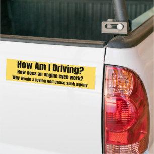 Hur kör jag? Funny Bumper Bildekal