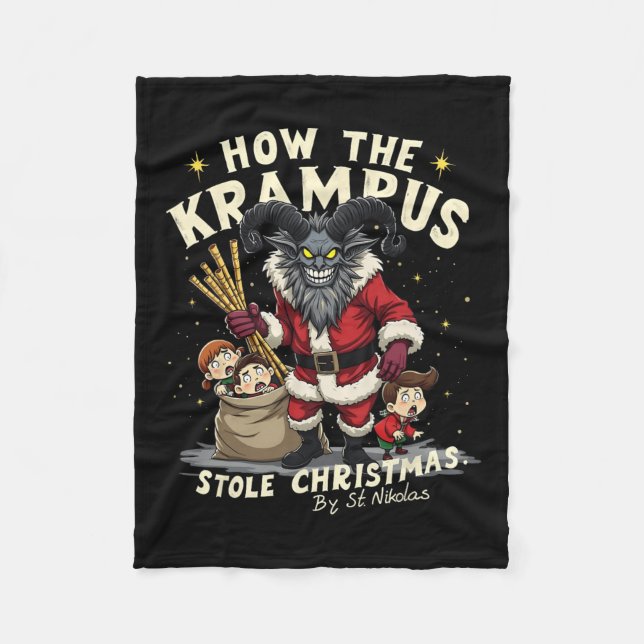 Hur Krampus Stole-julet kommer Fleecefilt (Framsidan)