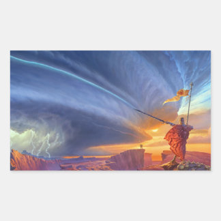 Hur Kung-täckbilden ser ut Rektangulärt Klistermärke