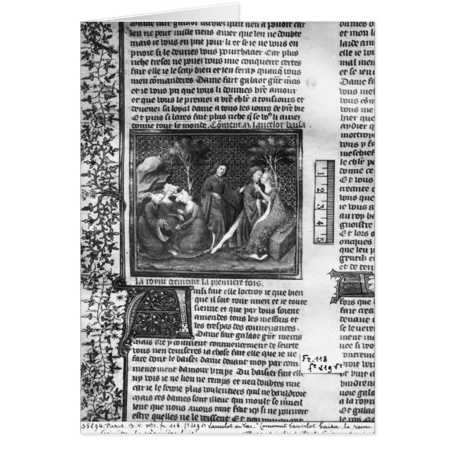 Hur Lancelot Kissed Guinevere Hälsningskort (Framsidan)