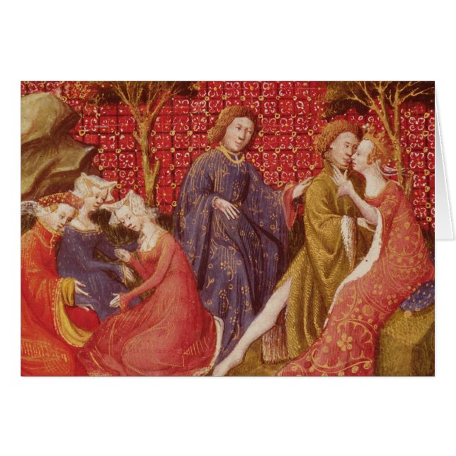 Hur Lancelot kysste Guinevere Hälsningskort (Framsidan Horizontal)