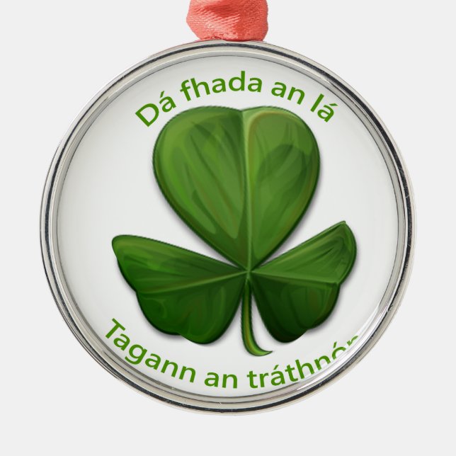 Hur lång dag som helst, kvällen kommer. julgransprydnad metall (Framsidan)