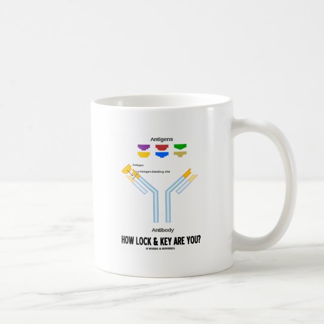 Hur låst och Nyckel är du? (Antigen antikropp) Kaffemugg (Höger)