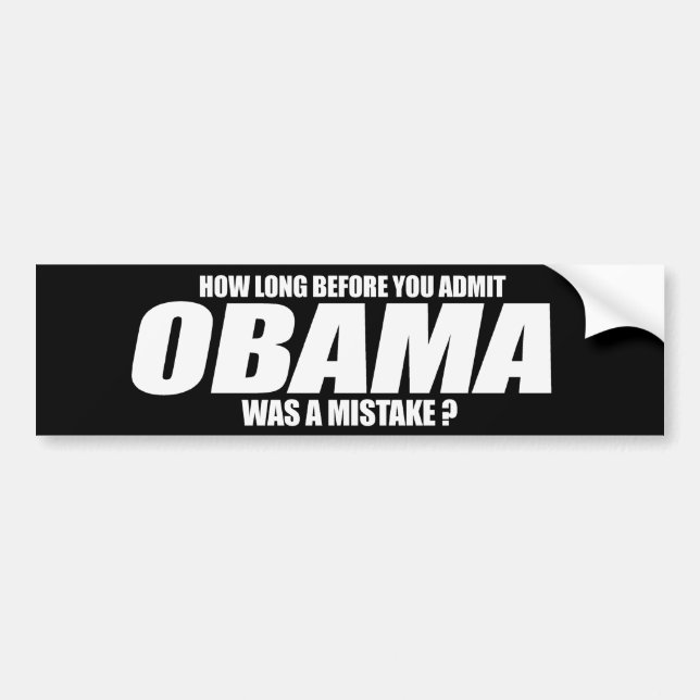 Hur long, för du medger Obama var en Bildekal (Framsidan)