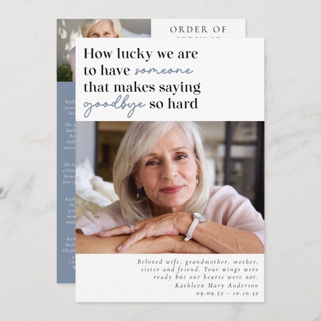 Hur lyckliga vi är fotoorder program (Fram/baksida)