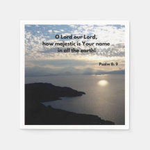 Hur majestiskt är ditt namn Psalm 8:9 Bibelverse