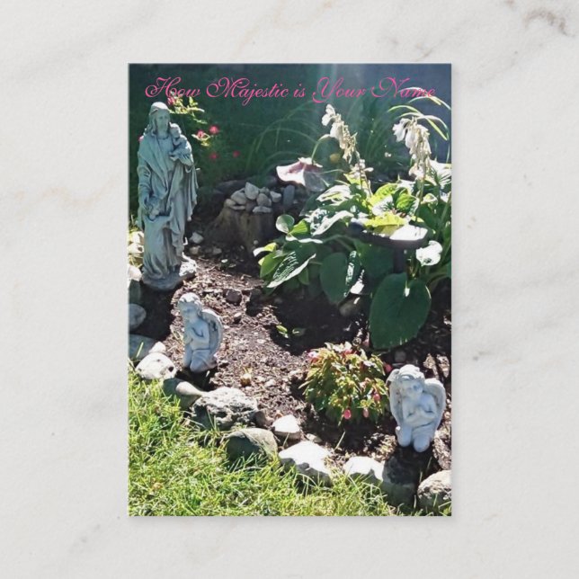 Hur majestiskt ditt namn är - Prayer Card Visitkort (Framsida)