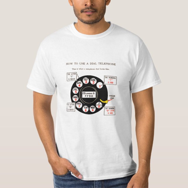 Hur man använder en visartavla ringa - Retro stil Tee (Framsida)
