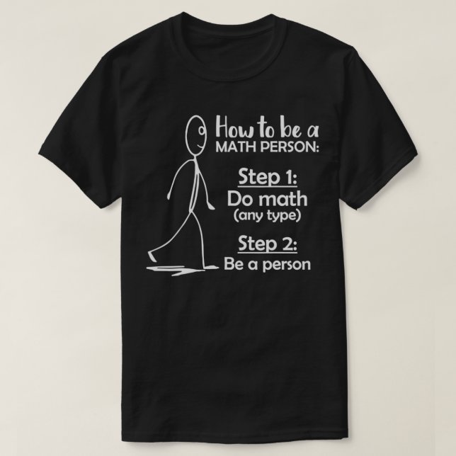 Hur man är en matematiker 21 t shirt (Design framsida)