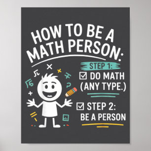 Hur man är en matteperson Rolig lärare Student skä Poster
